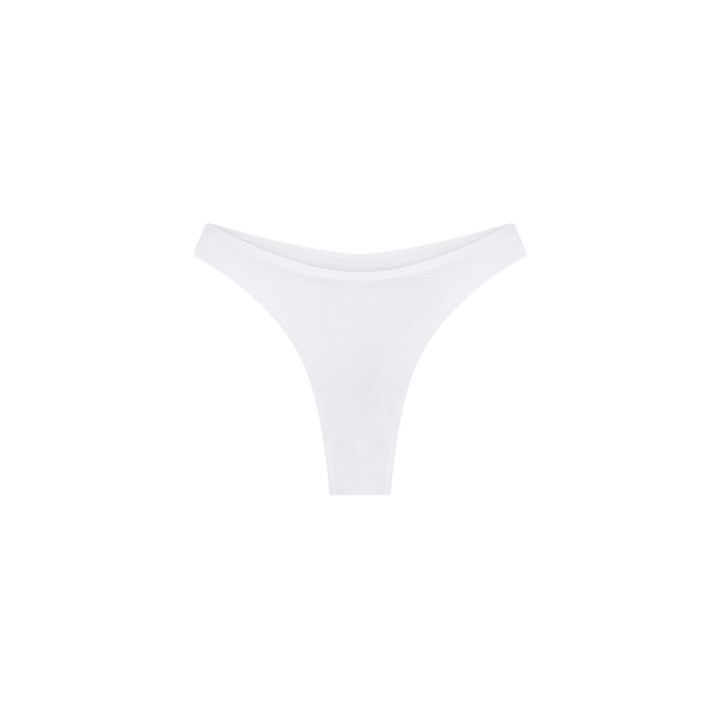 Women's Bamboo Lyocell Balance Thong in White — LunaLeila | Hormone-Sa