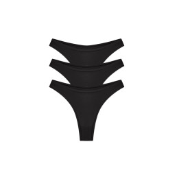 Balance Thong 3-Pack in Black — LunaLeila | Hormone-Safe Non-Toxic Und