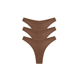 Balance Thong 3-Pack in Brown — LunaLeila | Hormone-Safe Non-Toxic Und