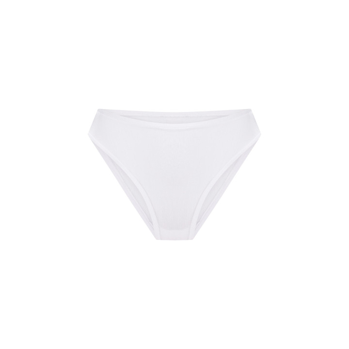 Women’s Bamboo Lyocell Elevate High-Rise Bikini in White — LunaLeila |