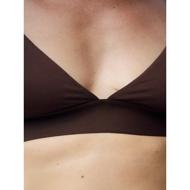 Harmony Triangle Bra in Brown — LunaLeila | Hormone-Safe Non-Toxic Und