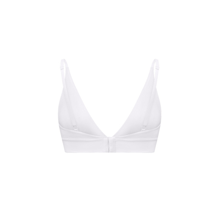 Harmony Triangle Bra in White — LunaLeila | Hormone-Safe Non-Toxic Und