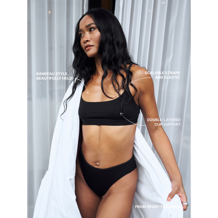 Support  Bralette in Black — LunaLeila | Hormone-Safe Non-Toxic Underw