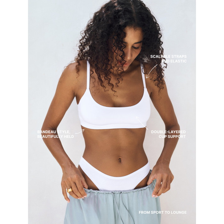 Support  Bralette in White — LunaLeila | Hormone-Safe Non-Toxic Underw