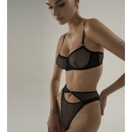 Black Mesh Briefs with a Waistband